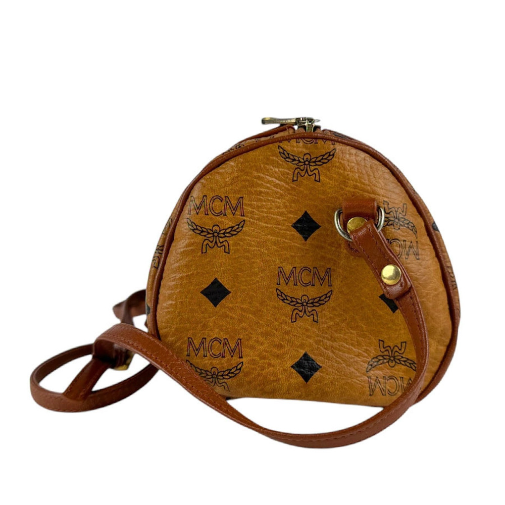 Mcm Crossbody Bag Brown Leather Shoulder Brown